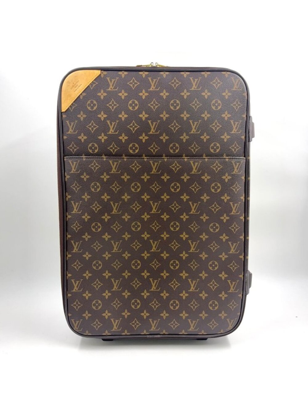 Louis Vuitton Pegase 55 Travel Bag Leather Brown Light Gold